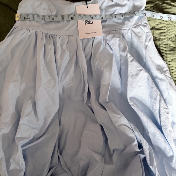 NWT Princess Polly Ismene Bubble Hem Mini Dress Blue Size 6 - Picture 8 of 8